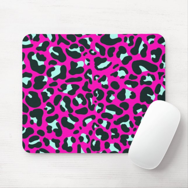 Barbiecore Pink Cheetah Leopard Animal Print  Mouse Mat (With Mouse)