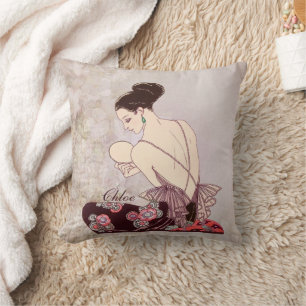 Barbier Art Deco Fashion Image Le Bonheur du Jour Cushion
