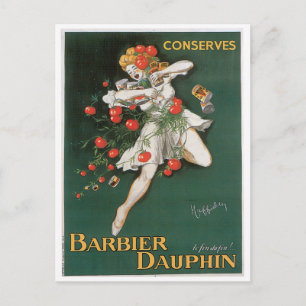 Barbier Dauphin Conserves Vintage Food Ad Art Postcard