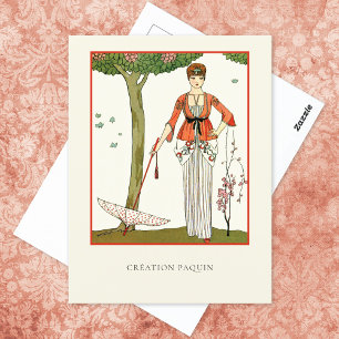 Barbier Paquin French Fashion Postcard