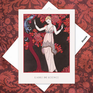 Barbier Tree of Science French Fashion Postcard