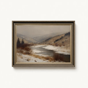 Barbizon Winter Valley Creek Poster