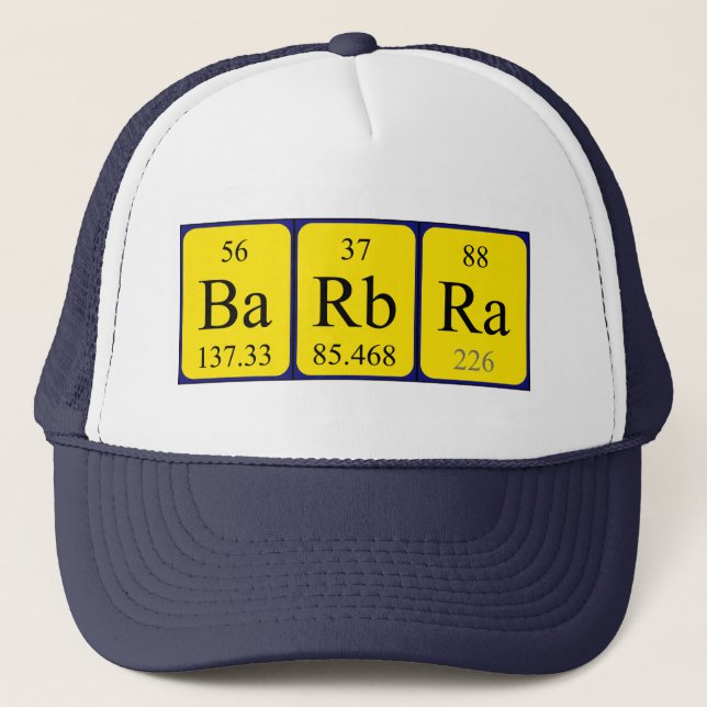 Barbra periodic table name hat (Front)