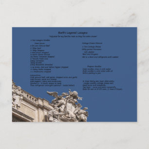 Barb's Layered Lasagne Postcard