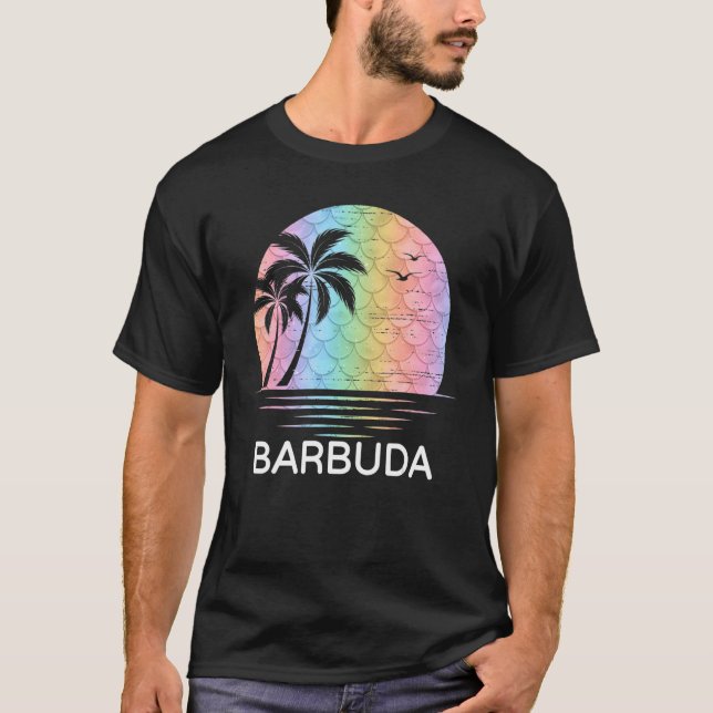 Barbuda Mermaid Vacation Beach Island Family Group T-Shirt (Front)