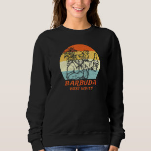 Barbuda West Indies Vintage Retro Pirate & Parrot  Sweatshirt