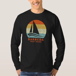 Barbuda West Indies Vintage Retro Sailboat Sailing T-Shirt