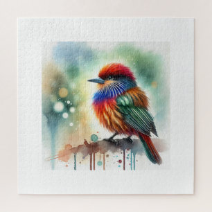 Barbudo Bird 010924AREF138 - Watercolor Jigsaw Puzzle
