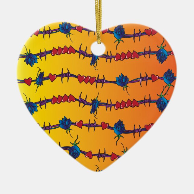 Barbwire Ceramic Tree Decoration (Front)
