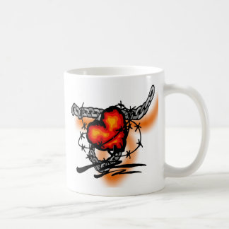 barbwire heart coffee mug