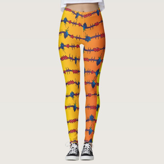 Barbwire Tattoo Leggings (Front)