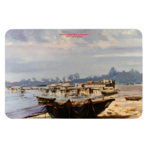 Barca en la playa/Boat on the beach Magnet