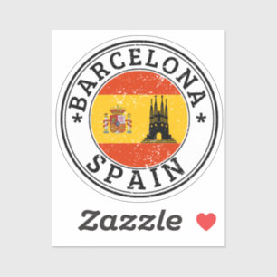 Barcelon Seal Sticker Round Flag For Laptop Book..