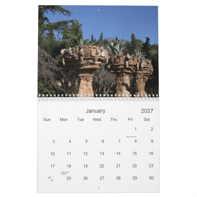 Barcelona 2016 calendar (Jan 2027)