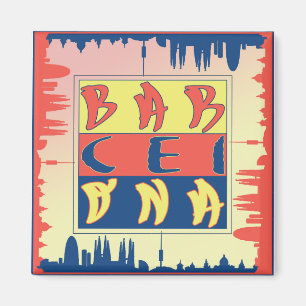 Barcelona 2 Inch Square Magnet