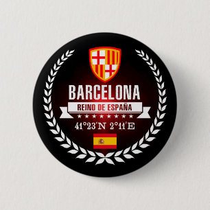 Barcelona 6 Cm Round Badge