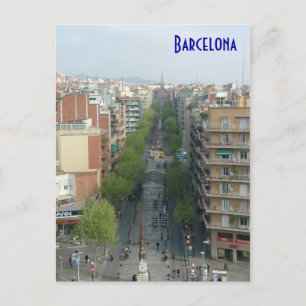 Barcelona Aerial Postcard