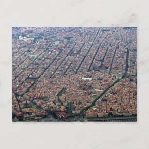 Barcelona Aerial Postcard