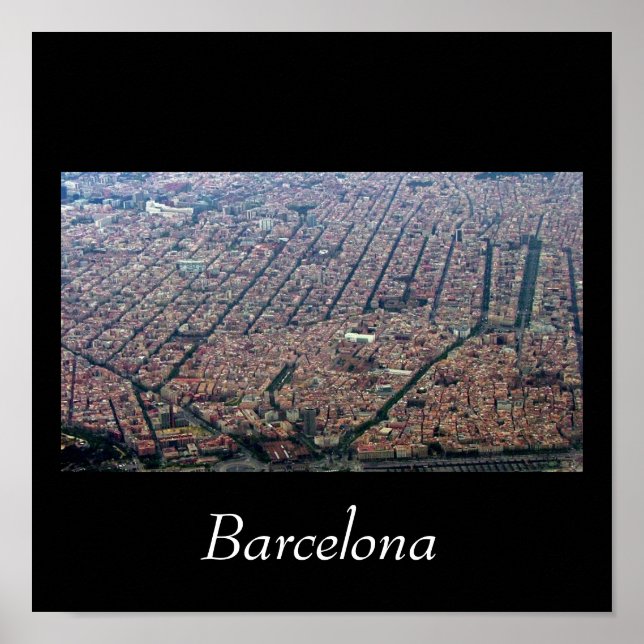 Barcelona Aerial Poster (Front)