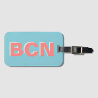 Barcelona Airport Shadow Modern Monogram Initial