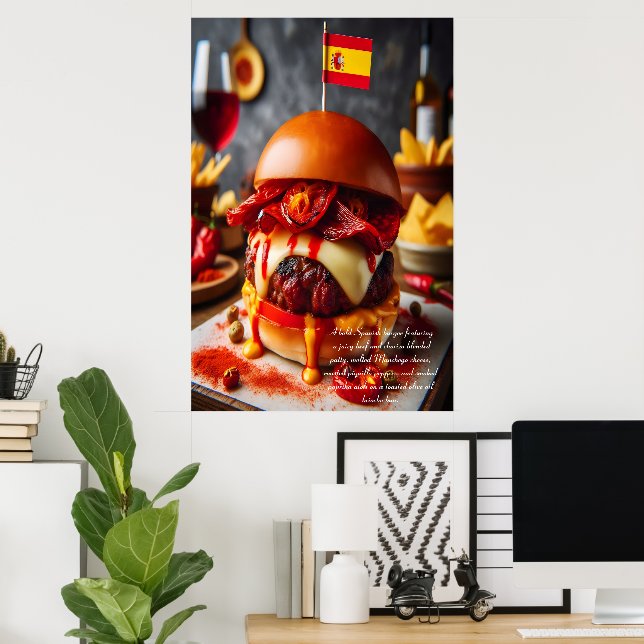 Barcelona Bites: Chorizo Champion 24x36 Poster (Home Office)