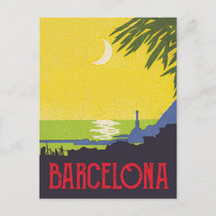 Barcelona by Night Postcard