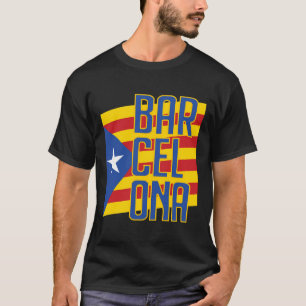 Barcelona Catalonia Flag Estelada Blava Soccer Jer T-Shirt