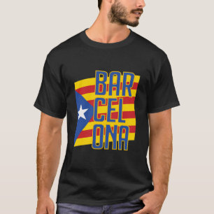 Barcelona Catalonia Flag Estelada Blava Soccer Jer T-Shirt