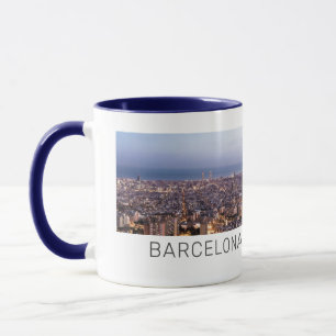 Barcelona Catalonia Sunset Skyline Spain Cityscape Mug