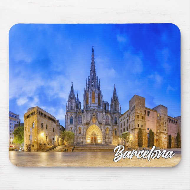 Barcelona Cathedral, Barcelona, Spain Mouse Mat (Front)