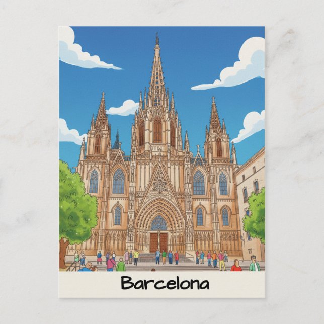 Barcelona Cathedral Postcard (Front)