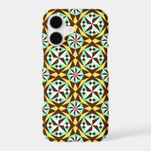 Barcelona cement tile in yellow, brown and blue