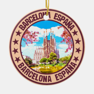 Barcelona ceramic tree decoration