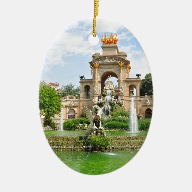 Barcelona Ceramic Tree Decoration (Front)