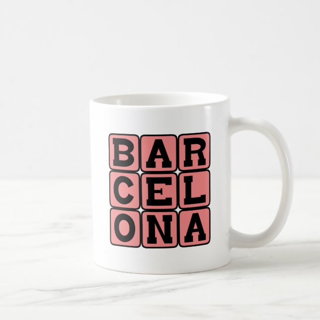 Barcelona, City in Spain Coffee Mug (Right)