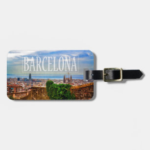 Barcelona city luggage tag