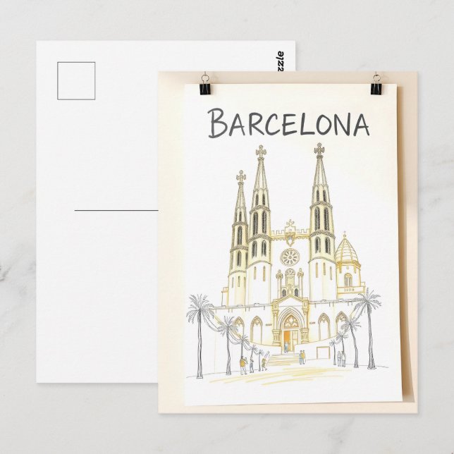 Barcelona city  postcard (Front/Back)
