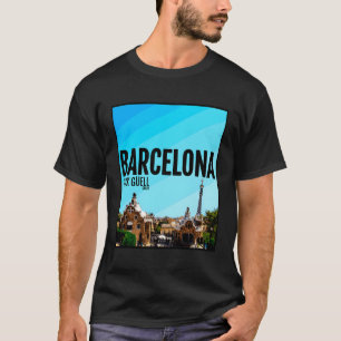 Barcelona City Spain Park Guell Barca T-Shirt
