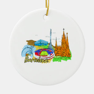 barcelona city travel image.png ceramic tree decoration