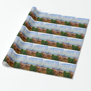 Barcelona city wrapping paper