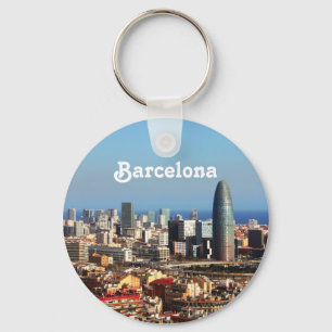 Barcelona cityscape key ring