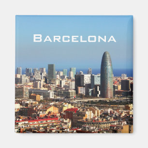 Barcelona cityscape magnet