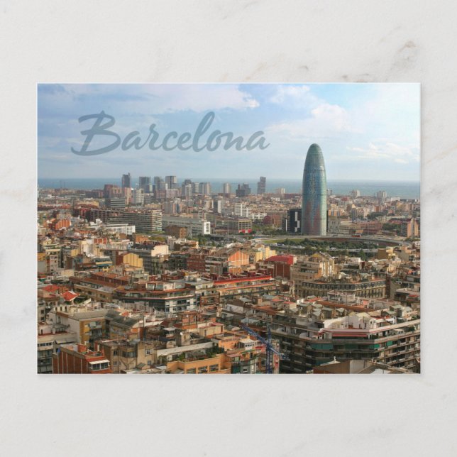 Barcelona cityscape postcard (Front)
