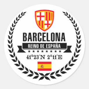 Barcelona Classic Round Sticker