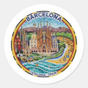 BARCELONA CLASSIC ROUND STICKER