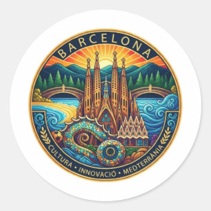 BARCELONA CLASSIC ROUND STICKER