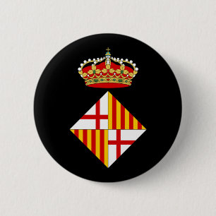 Barcelona Coat Of Arms 6 Cm Round Badge