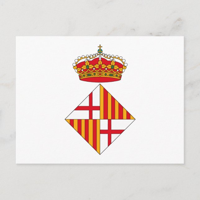 Barcelona Coat of Arms Postcard (Front)