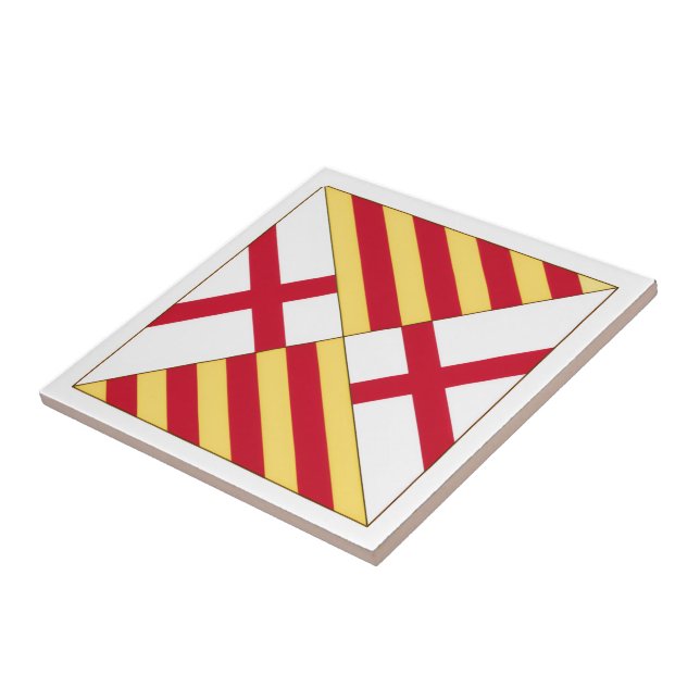 Barcelona coat of arms (without crown) tile (Side)