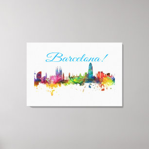 Barcelona design canvas print